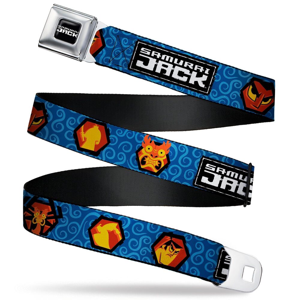 6198 Warner Bros. AnimationBelt, Seatbelt Buckle Belt, Samurai Jack Title